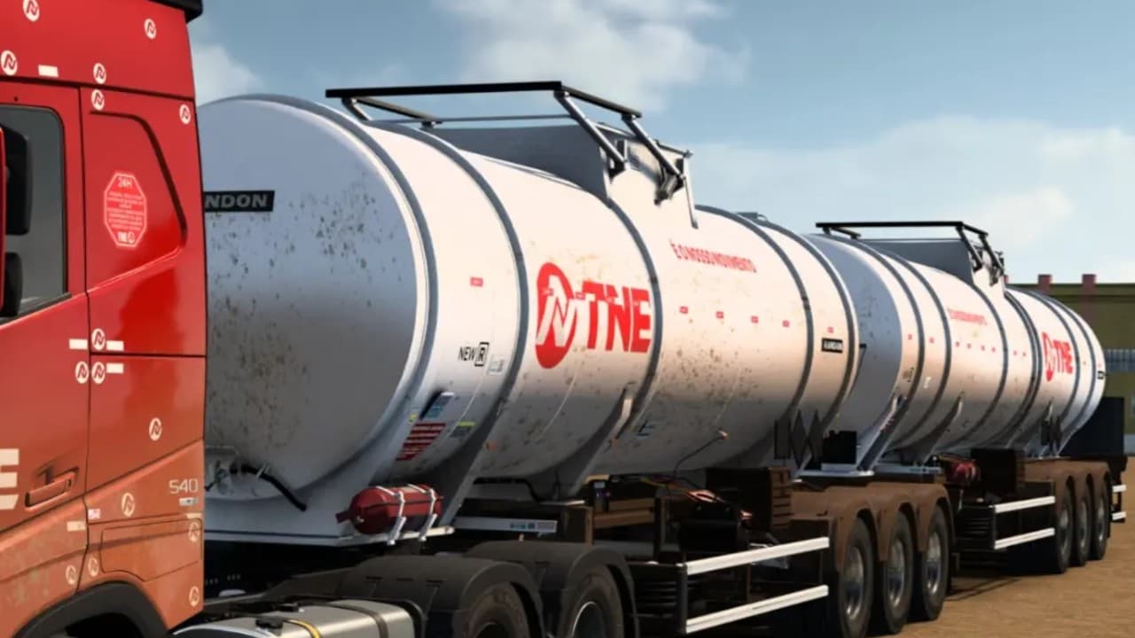 Skin Tanque TNE Transportes Suja e Limpa