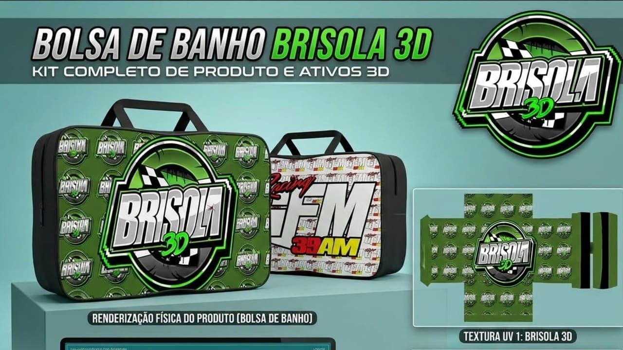 🧳 BOLSA DE BANHO 3D — BRISOLA 3D