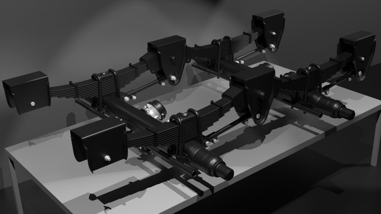 3D Suspensão reboque randon/suspensys